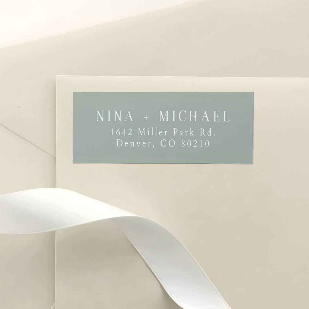 NINA Minimalist Sage Green Return Address Labels