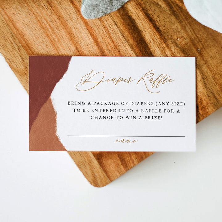 OPHELIA Southwestern Boho Baby Shower Diaper Raffle Tickets