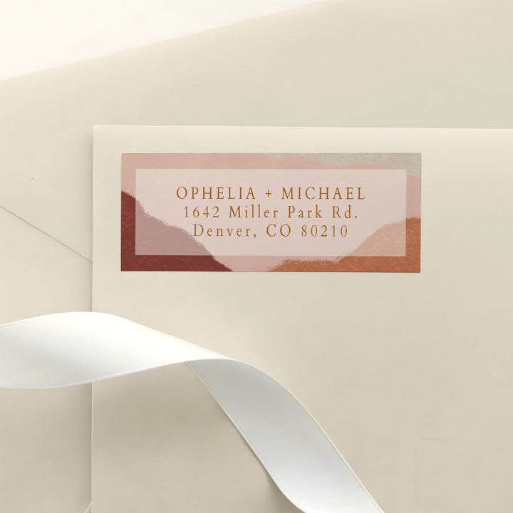 OPHELIA Autumn Burnt Orange Desert Return Address Labels