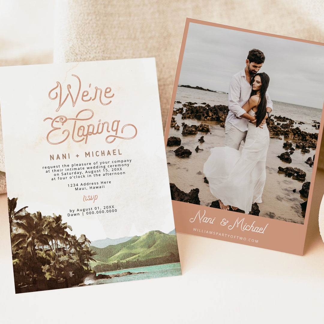 NANI We're Eloping Tropical Destination Elopement Invitation