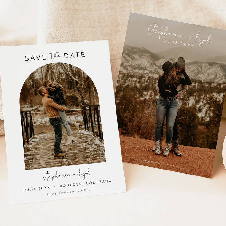 ADELLA Modern Minimalist Arch Photo Save the Date