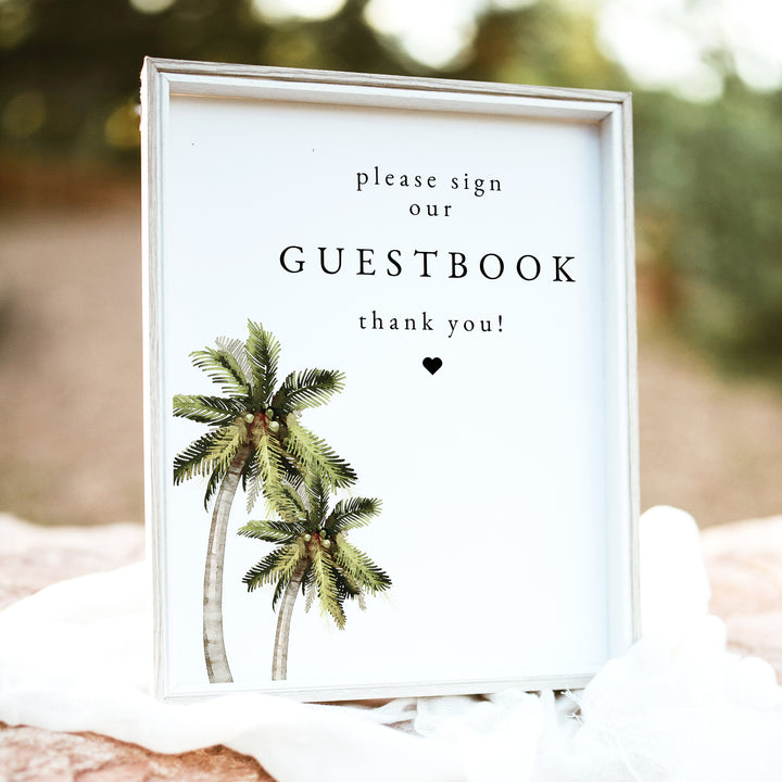 MONA Beach Wedding Sign Our Guestbook Table Sign
