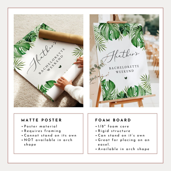 CORA Tropical Beach Bachelorette Welcome Sign