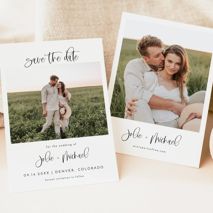JOLIE Rustic Wedding Photo Save the Date Cards
