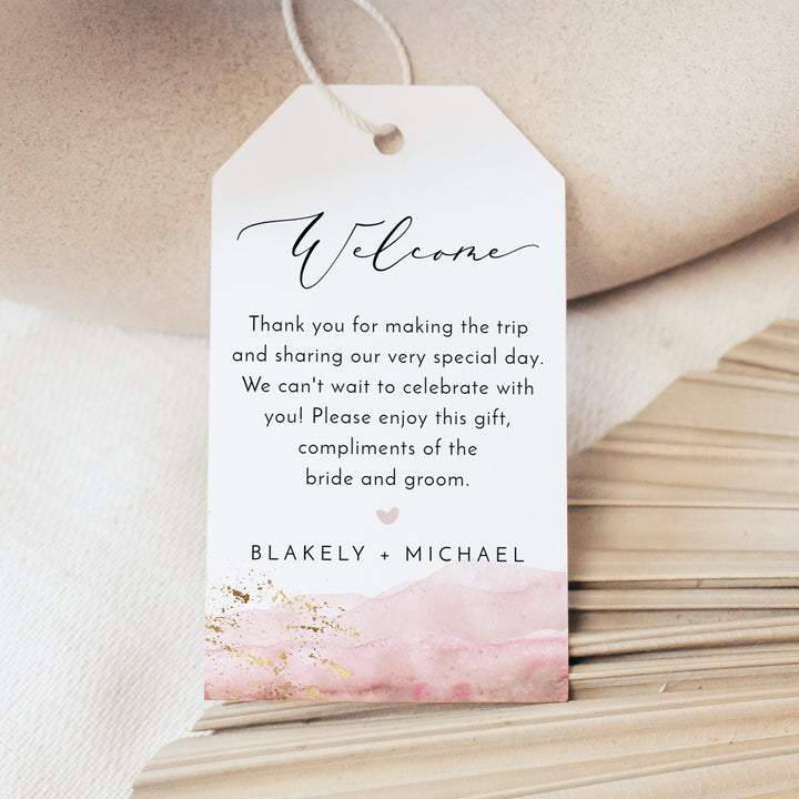 JULIEN Romantic Boho Wedding Welcome Bag Tags