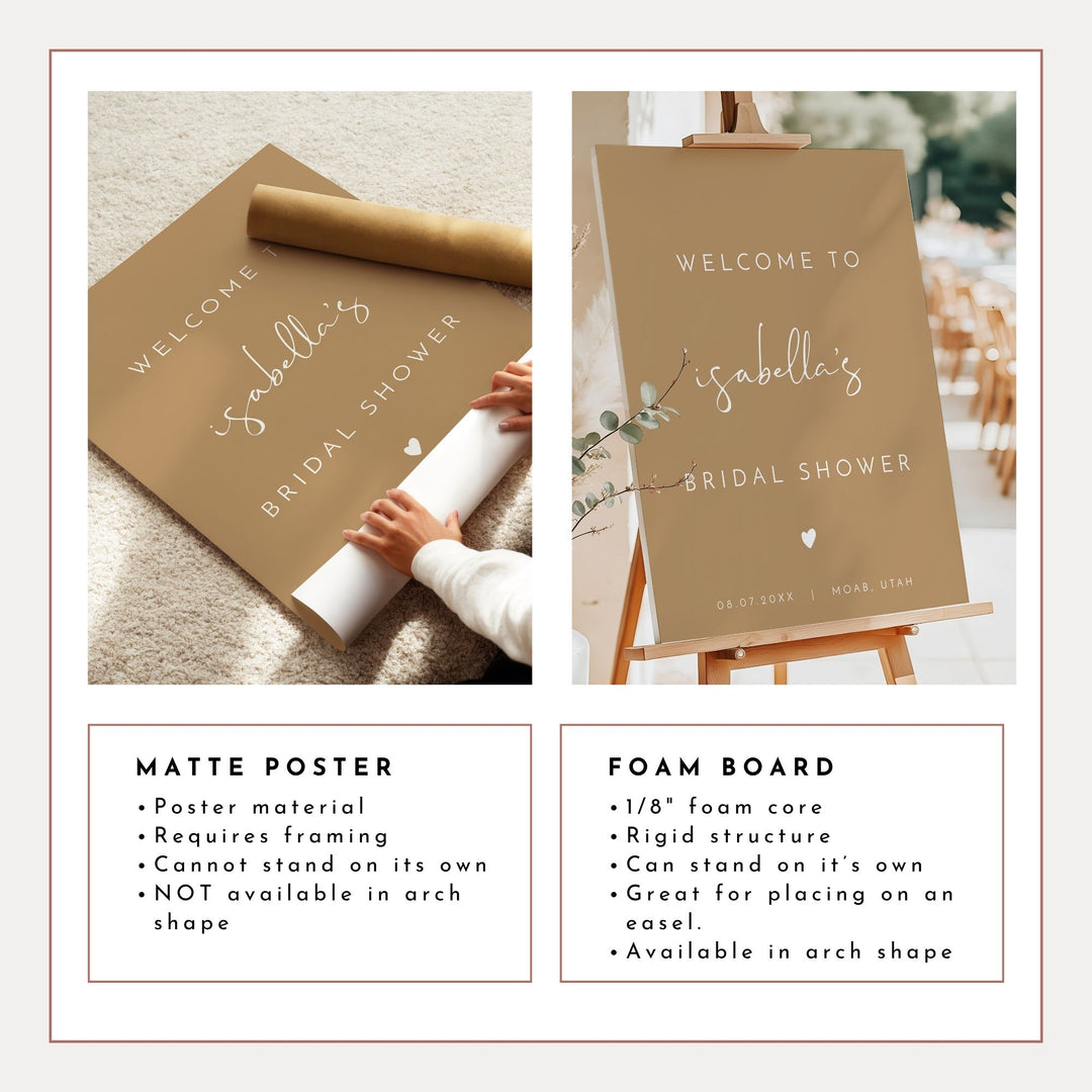 INDIE Modern Boho Terracotta Bridal Shower Sign