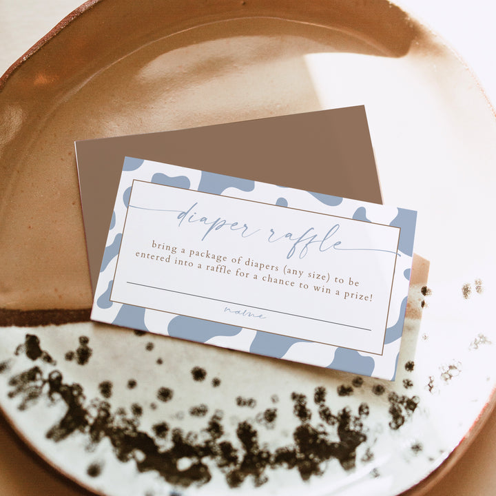 CLINT Cowboy Baby Shower Diaper Raffle Ticket