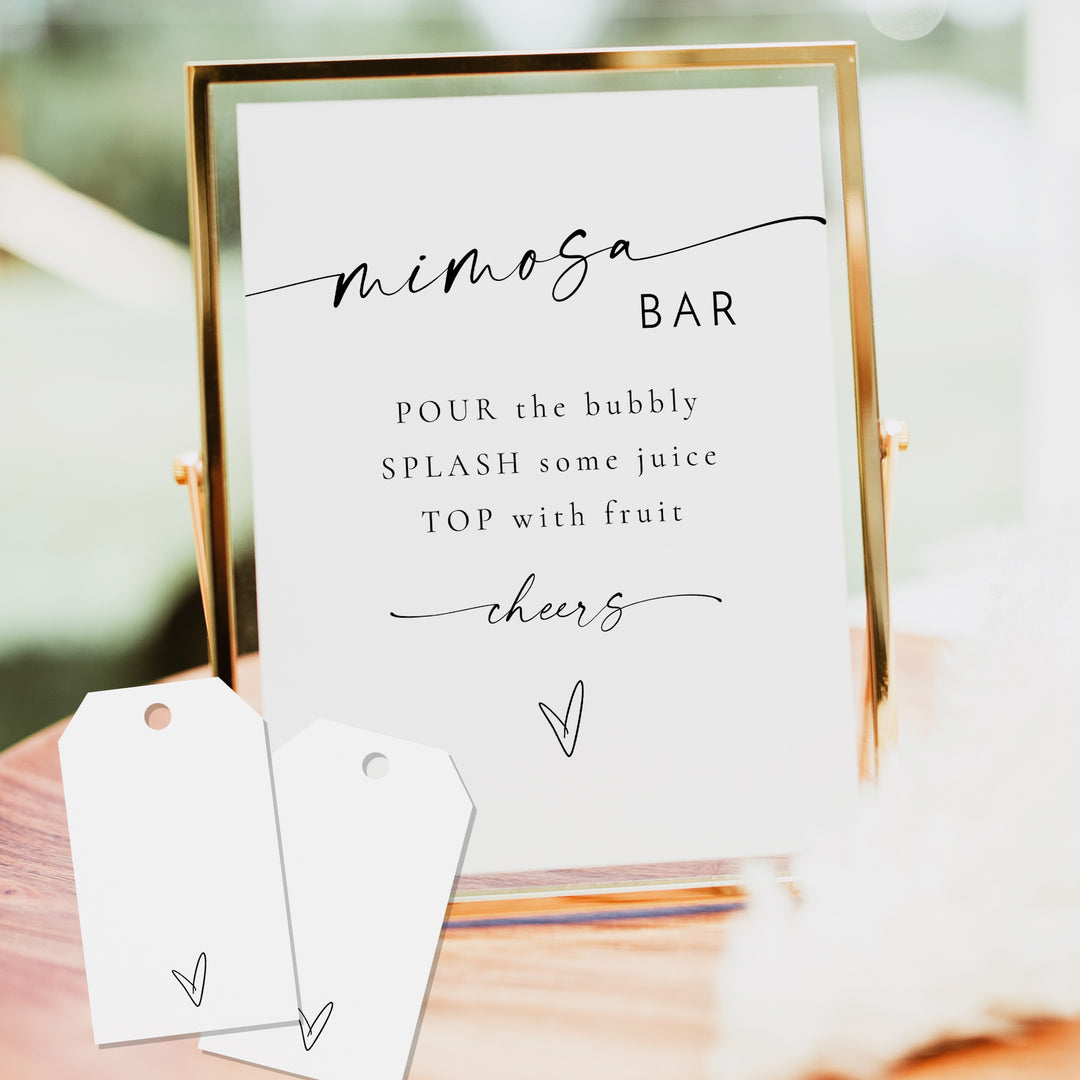 BLAIR Mimosa Bar Sign & Tags Set