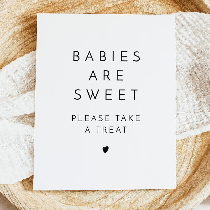 KENNEDY Babies are Sweet Take a Treat Baby Shower Sign - Unframed