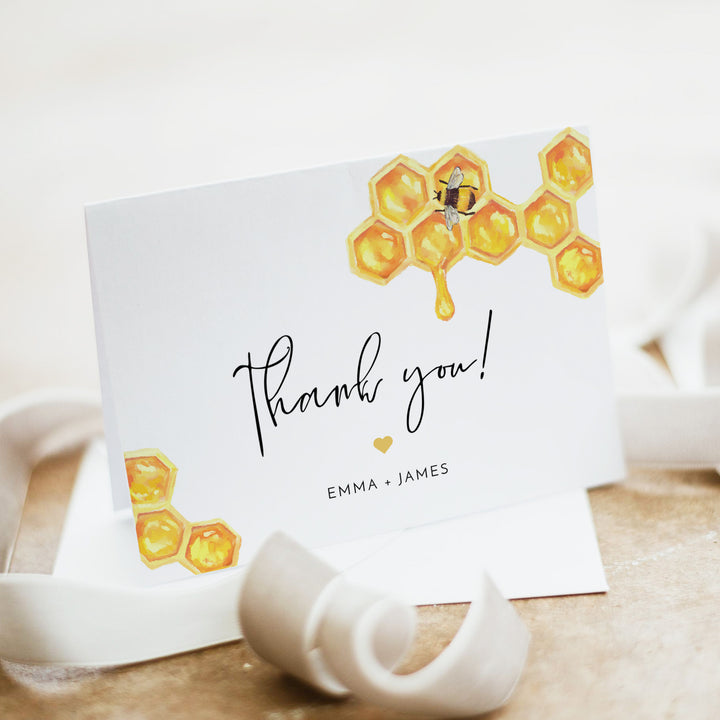ROMY Sweet as Can Bee Rustic Honey Bee Baby Shower Invitation Suite