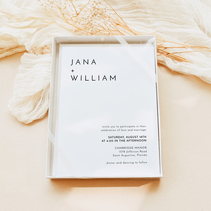 KENNEDY Elegant Luxury Wedding Invitation with Photo