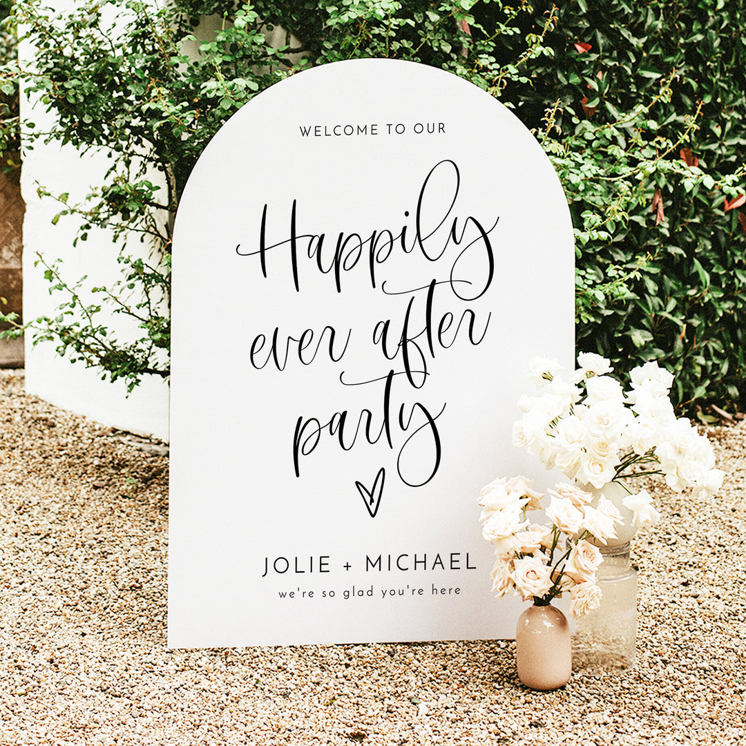 JOLIE Happily Ever After Elopement Party or Wedding Reception Welcome Sign
