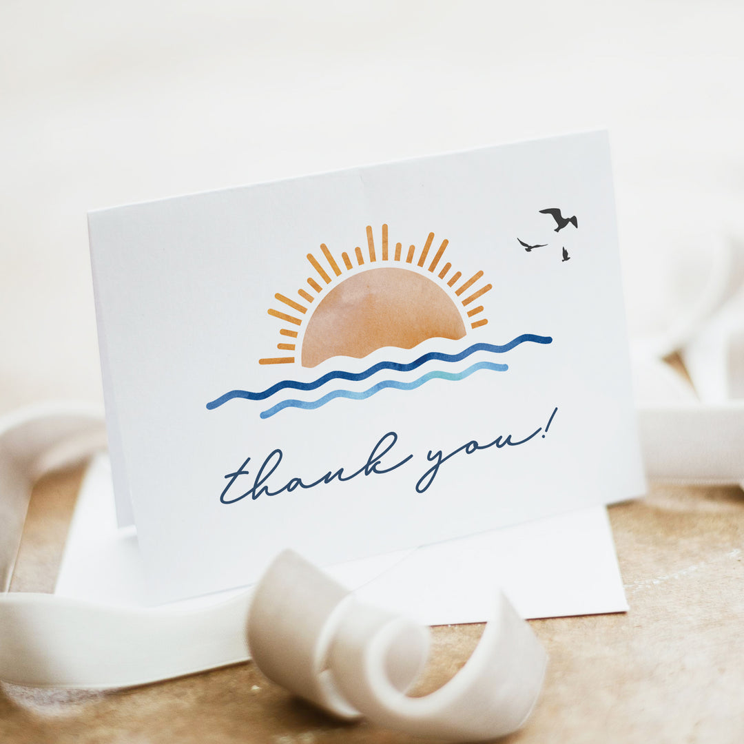 OCEANSIDE Baby on Board Baby Shower Invitation Bundle with Photo