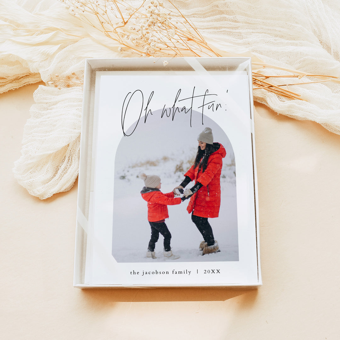 HARLOW Oh What Fun Family Holiday Photo Greeting Cards