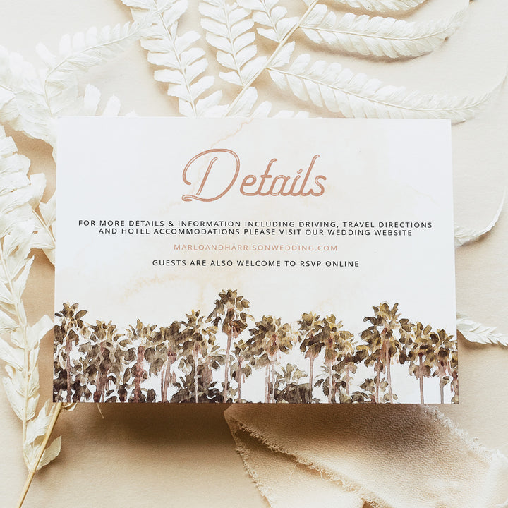 NANI Vintage Hawaiian Destination Wedding Invitation Suite