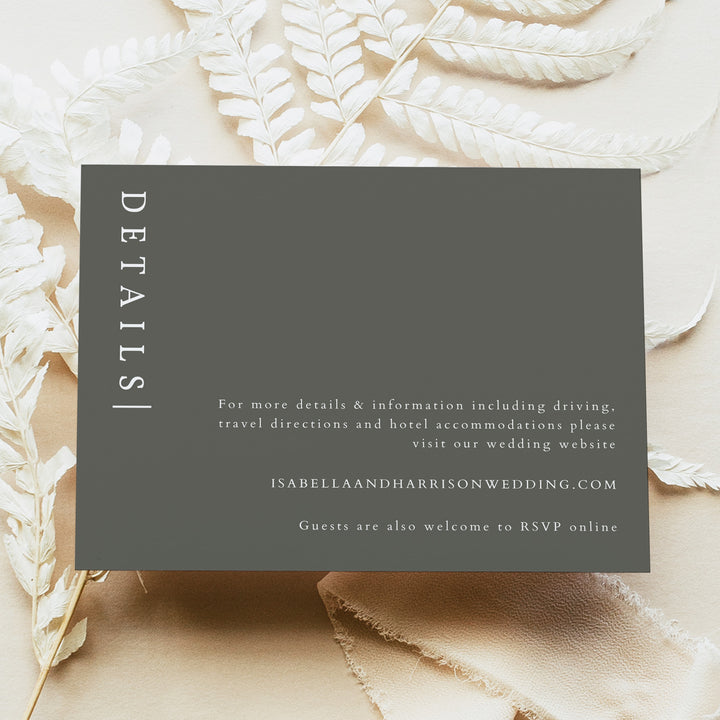 NINA Sage Green Luxury Wedding Invitation Suite with Photo