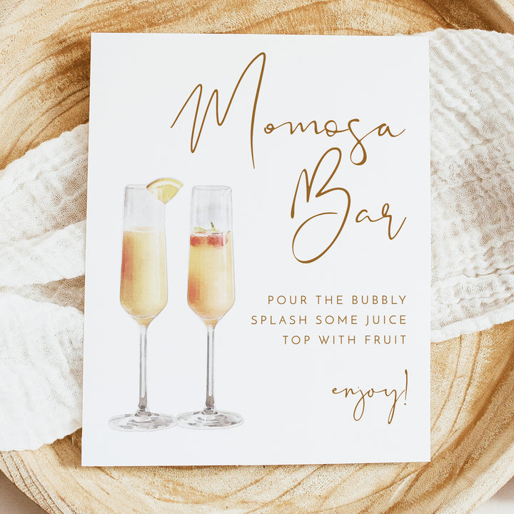 INDIE Momosa Bar Sign for Mimosa Baby Shower - Unframed