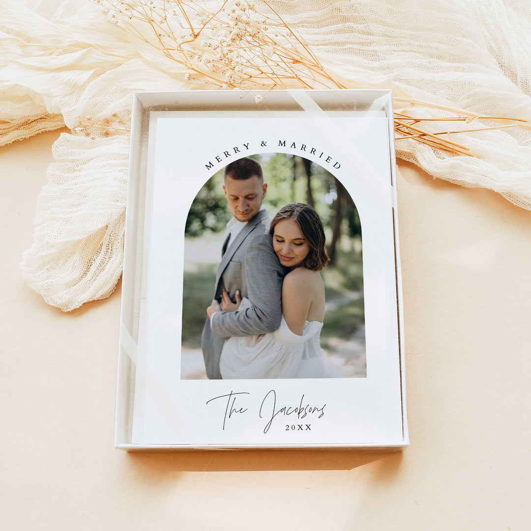 HARLOW Merry and Married Holiday Greeting Card Set