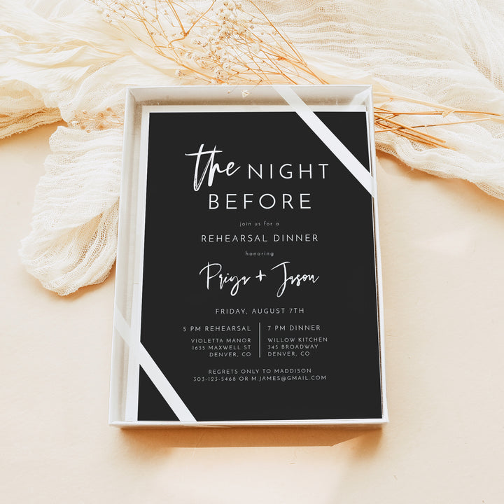PRIYA The Night Before Wedding Rehearsal Dinner Invitation