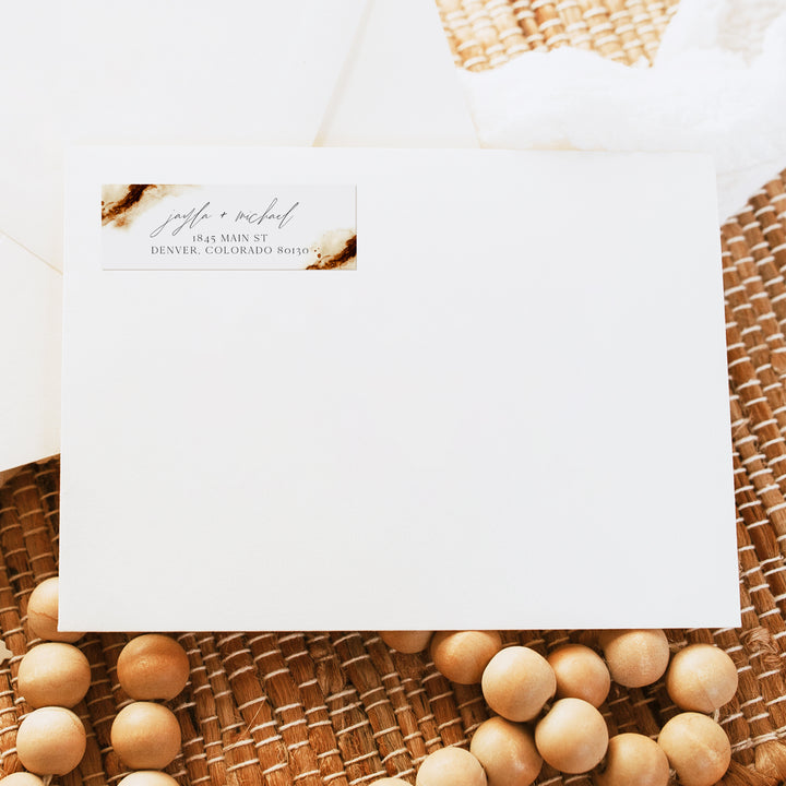 JAYLA Boho Desert Wedding Return Address Labels