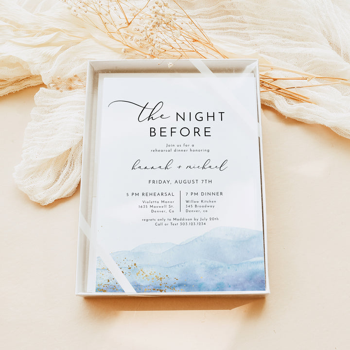 BLAKELY The Night Before Destination Wedding Rehearsal Dinner Invitation