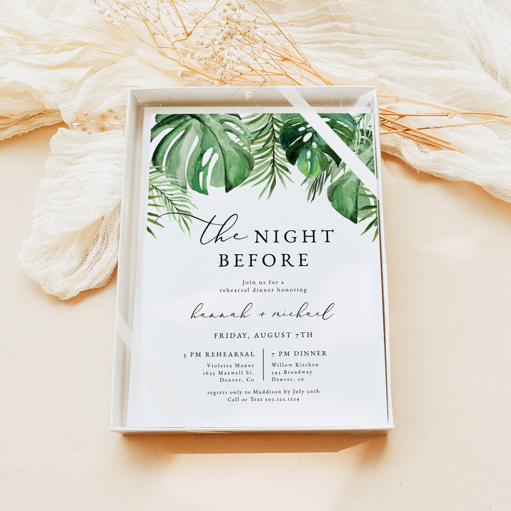 CORA The Night Before Tropical Rehearsal Dinner Invitation