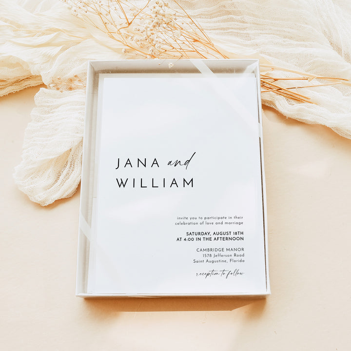 KENNEDY Modern Bohemian Photo Wedding Invitation