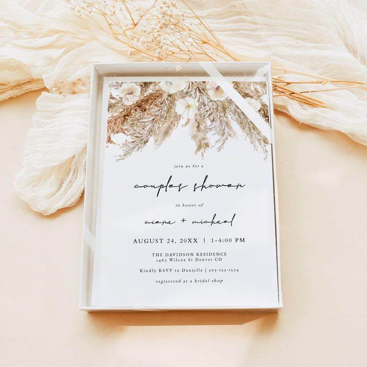 CIERA Rustic Fall Couples Wedding Shower Invitations
