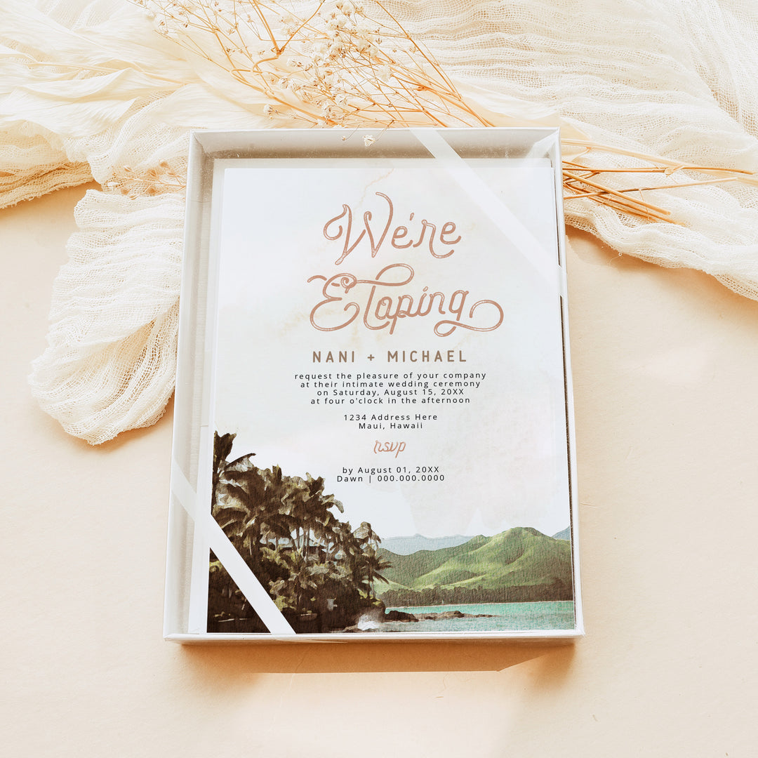 NANI We're Eloping Tropical Destination Elopement Invitation