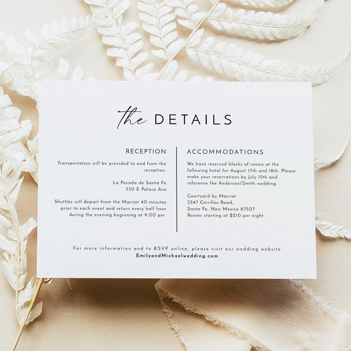 KENNEDY Simple Boho Photo Wedding Invitation Suite