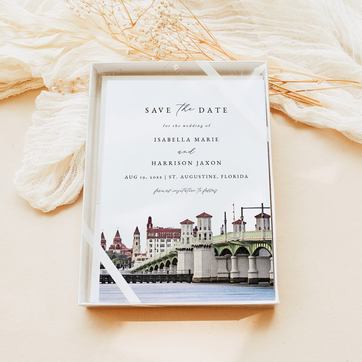 ST AUGUSTINE Florida Coastal Wedding Photo Save the Date Cards
