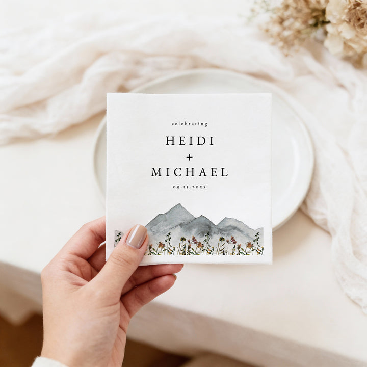 HEIDI Rustic Outdoor Rehearsal Dinner or Wedding Napkins