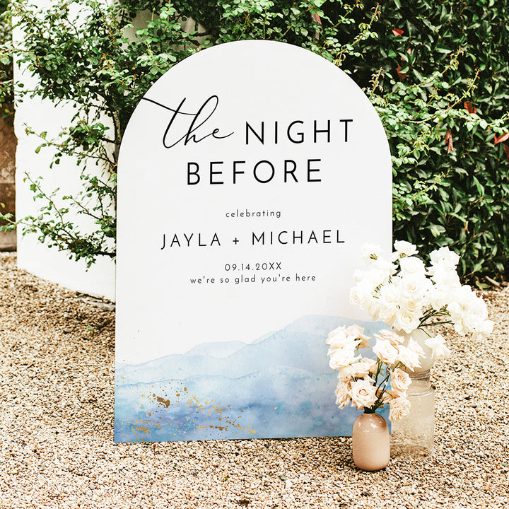 BLAKELY The Night Before Minimalist Wedding Rehearsal Dinner Sign