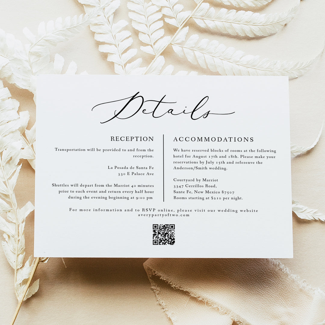 EVELYN Elegant Script Wedding Invitation Suite