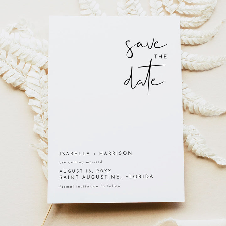 ADELLA Edgy Modern Minimalist Photo Save the Date