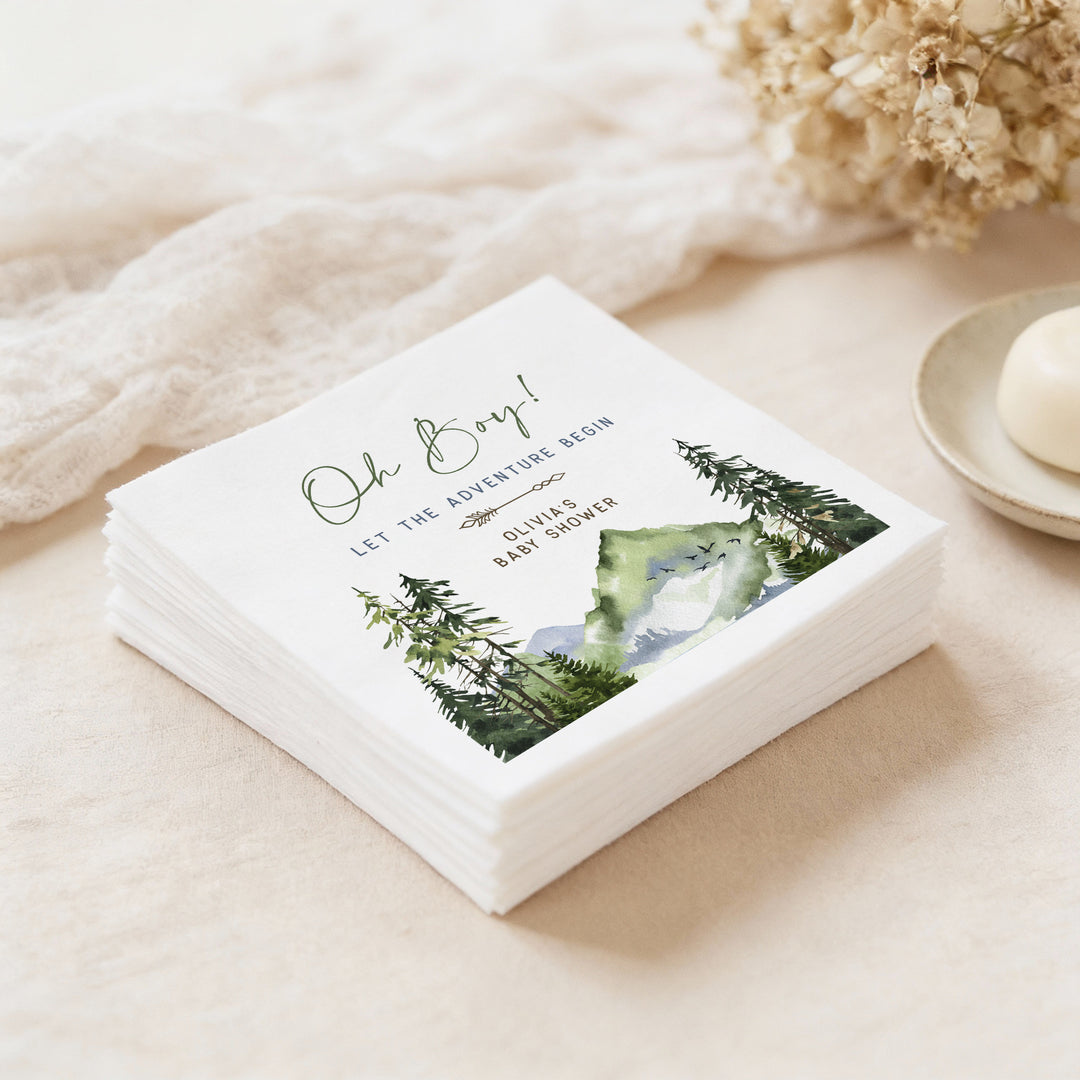 FINN Let the Adventure Begin Baby Shower Napkins