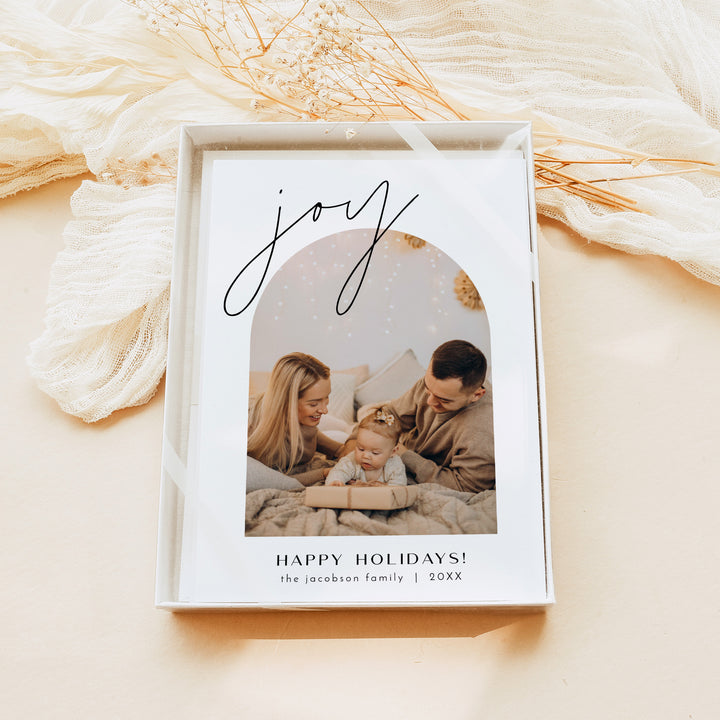 HARLOW Personalized Whimsical Photo Christmas Card Set