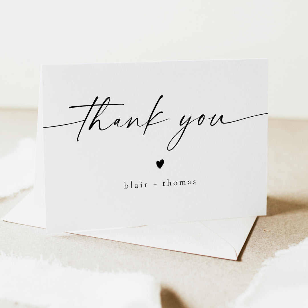 BLAIR Personalized Boho Wedding Thank You Cards