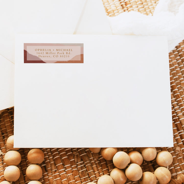 OPHELIA Autumn Burnt Orange Desert Return Address Labels