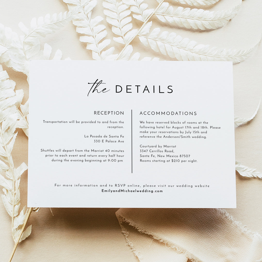 KENNEDY Romantic Calligraphy Wedding Invitation Suite with Photo