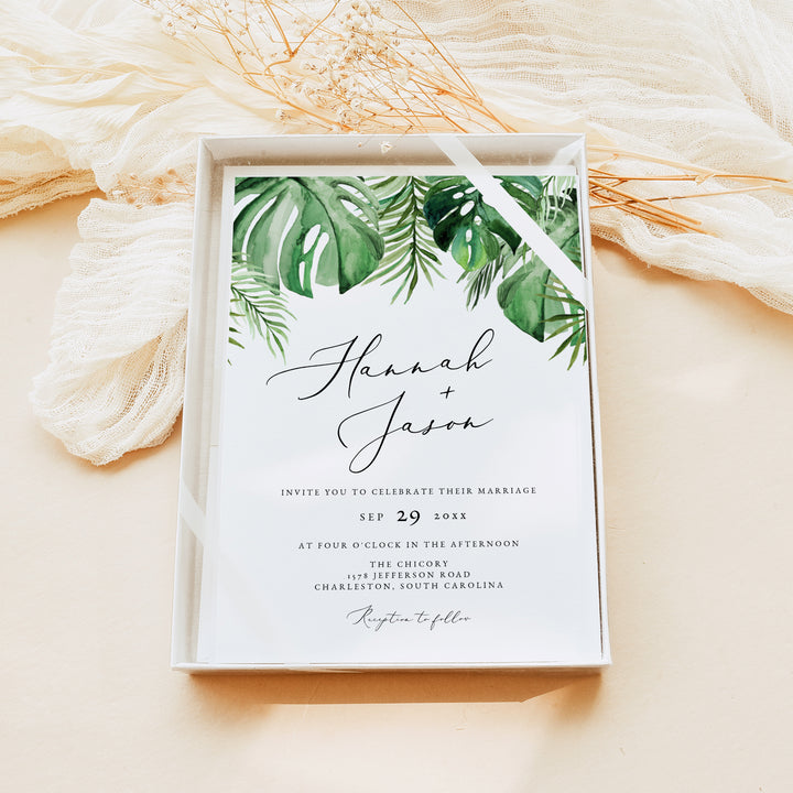 CORA Beach Engagement Photo Wedding Invitation