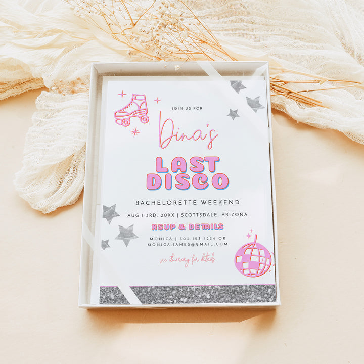 DINA Last Disco Cowgirl Bachelorette Weekend Invitation & Itinerary