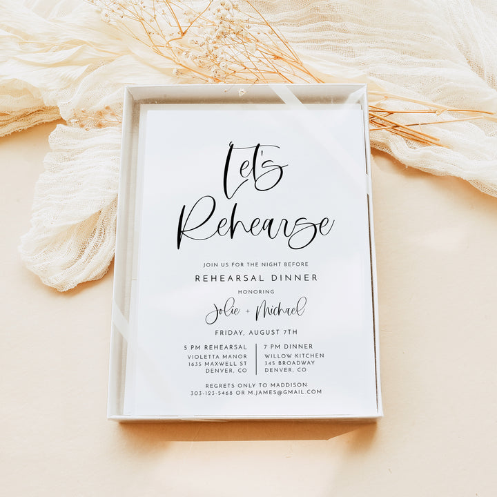 JOLIE Modern Rehearsal Dinner Invitation with Photo