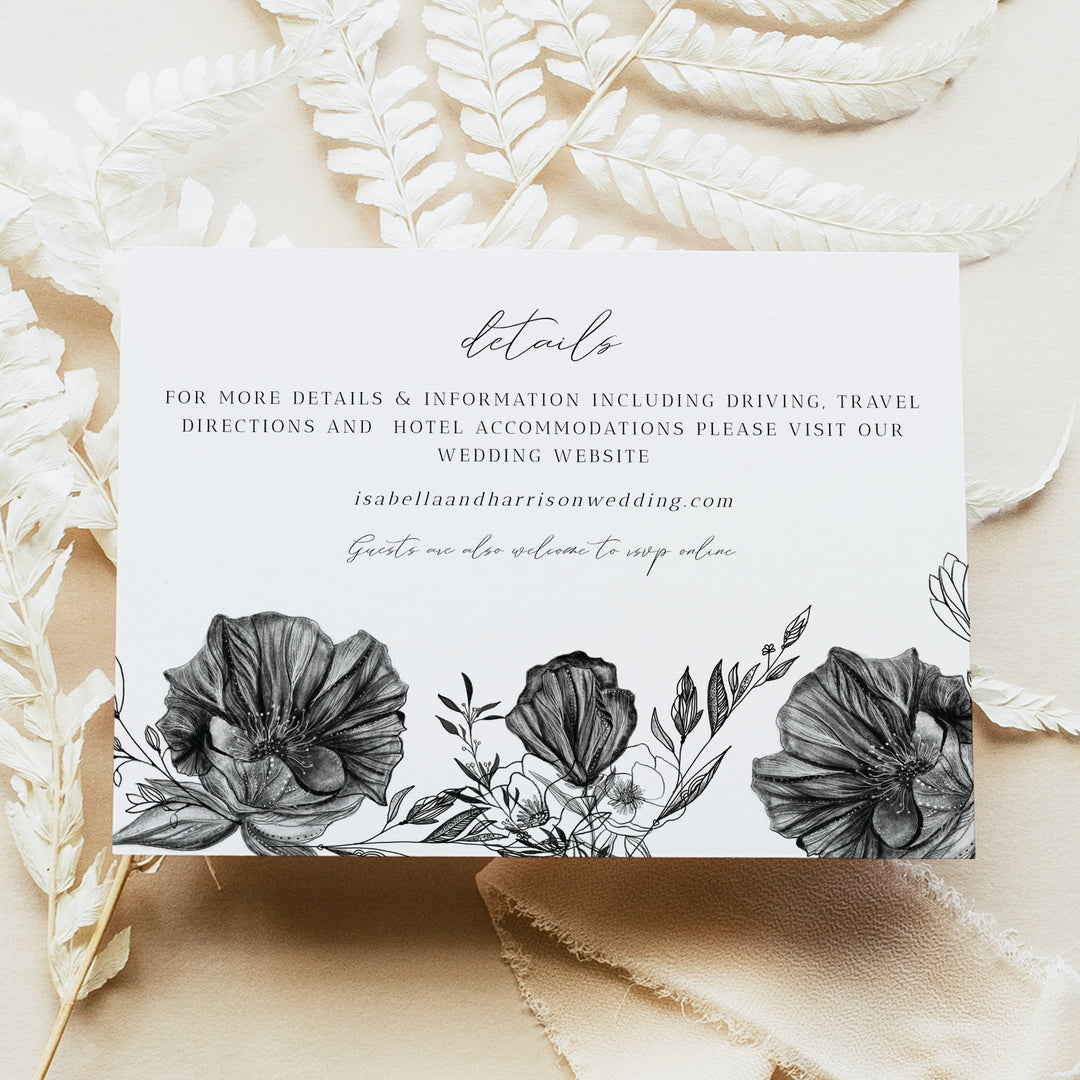 NOVA Til Death Do Us Part Black Gothic Wedding Invitation Set