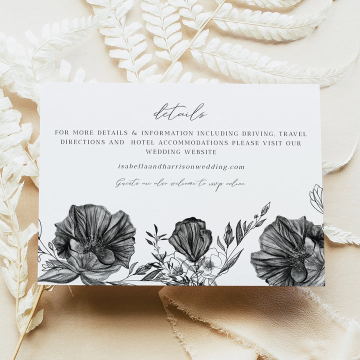 NOVA Til Death Do Us Part Black Gothic Wedding Invitation Set