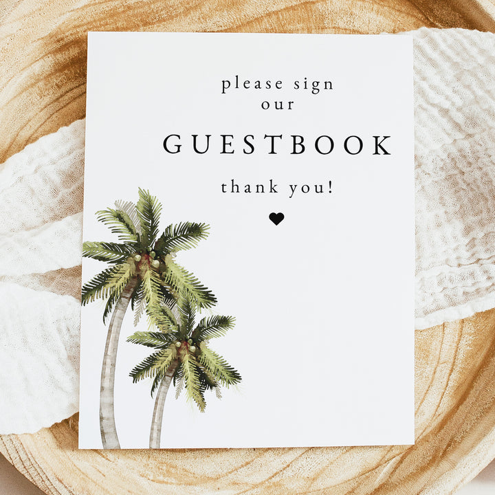 MONA Beach Wedding Sign Our Guestbook Table Sign
