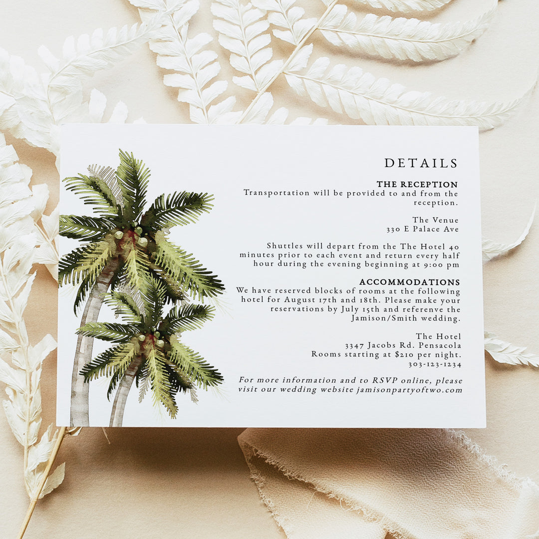 MONA Beach Destination Wedding Invitation Suite with Photo