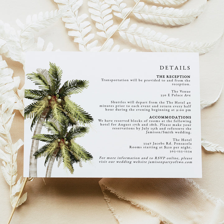 MONA Beach Destination Wedding Invitation Suite with Photo