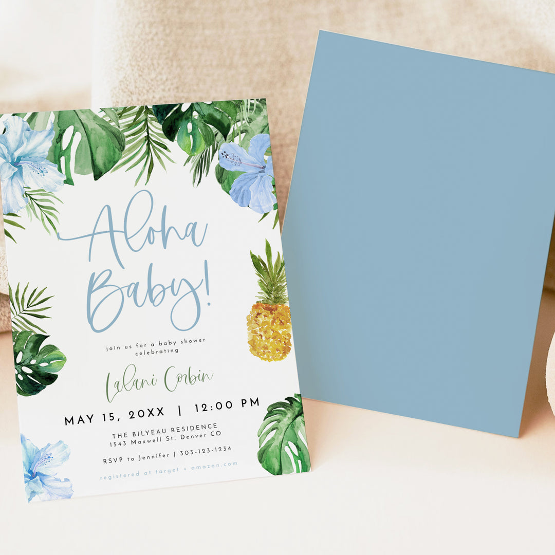 LALANI Hawaiian Aloha Baby Shower Invitation