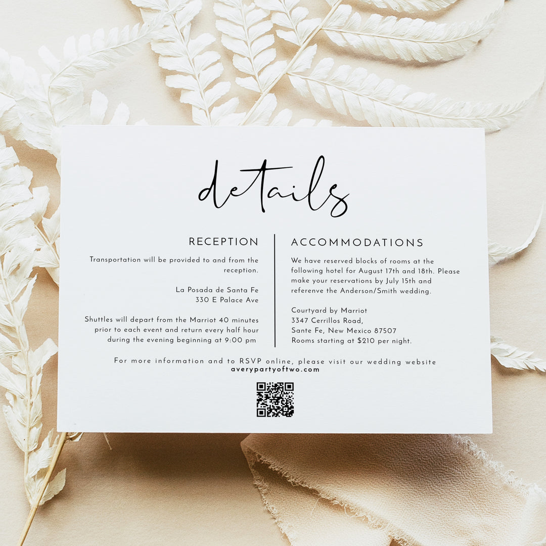 ADELLA Modern Minimalist Wedding Photo Invitation Suite